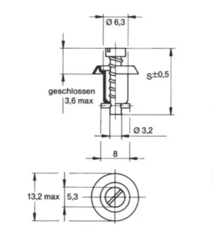 CAMLOC Verschlu�zapfen Serie 99F