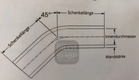 Schlauchwinkel 45, 25 mm