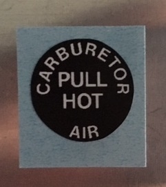Bowdenzugbeschriftung CARBURETOR AIR
