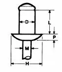 Blindniete Edelstahl Rundkopf 4x8 BTD4008