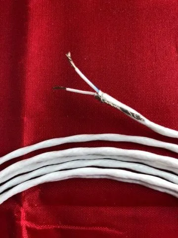 Luftfahrtkabel AWG 22 x 2, wei -abgeschirmt-