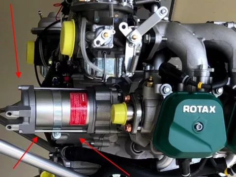 Anlasser / Starter Rotax 912 Serie -lang-