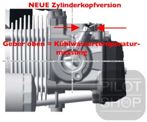 Zylinderkopftempertur / Khlwassertemperaturanzeige 130C,  52mm