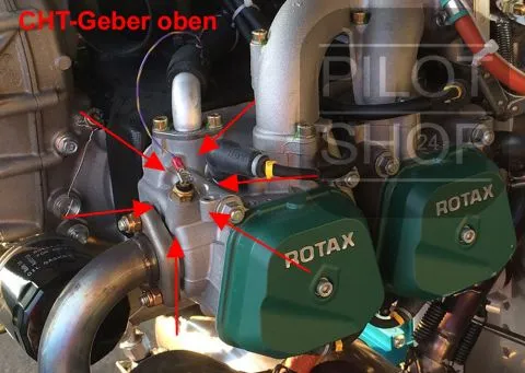 Zylinderkopftempertur / Khlwassertemperaturanzeige 130C,  52mm