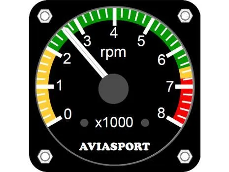 Drehzahlmesser AVIOSPORT f�r Rotax 2-Takt
