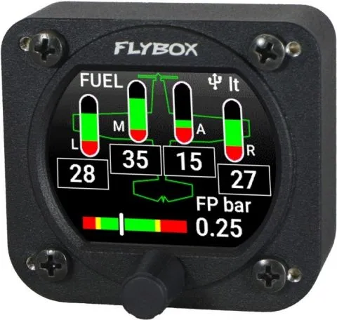 Flybox OMNIA LP, Tankanzeige