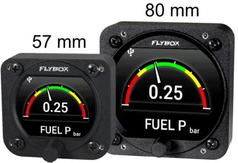 Flybox OMNIA Fuel P, Benzindruckanzeige