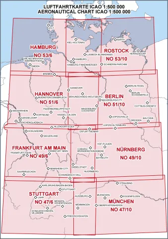 ICAO Karte DEUTSCHLAND 2025