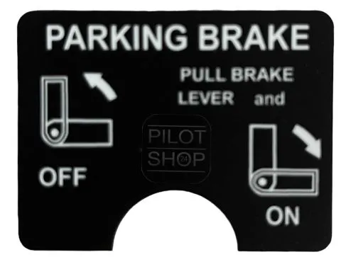 PARKING BRAKE Label