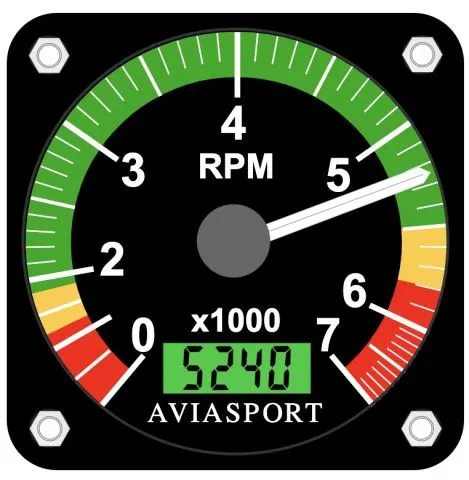 Drehzahlmesser AVIOSPORT fr Rotax 4-Takt mit Zhler