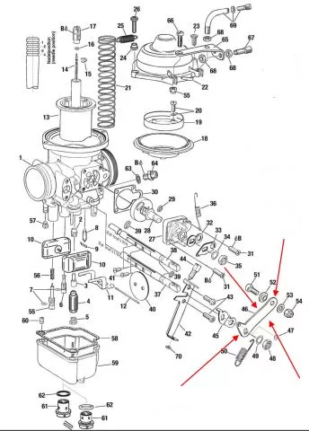 Drosselklappenhebel Bingvergaser
