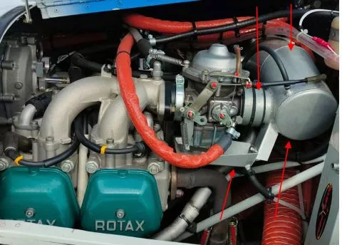 Airbox fr Rotax 912 / 912 S