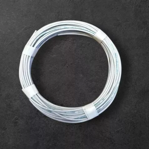 Luftfahrtkabel TEFZEL AWG 14, weiss (10 Meter)