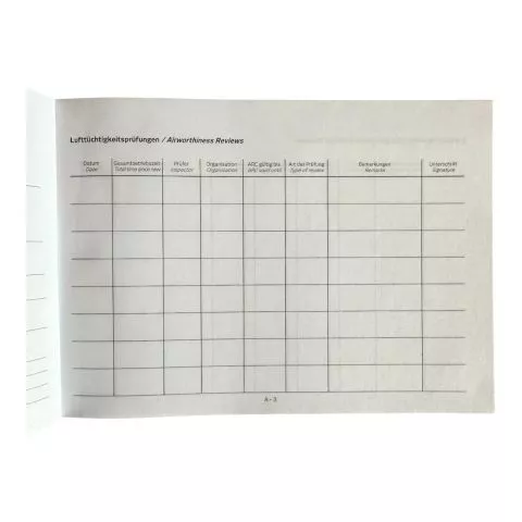 Bordbuch Motorflug deutsch/englisch EASA