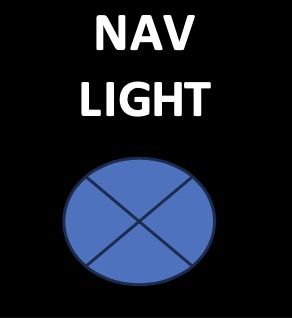 Schalterbeschriftung NAV LIGHT SCHWARZ