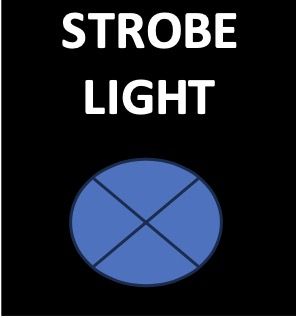 Schalterbeschriftung STROBE LIGHT, rot