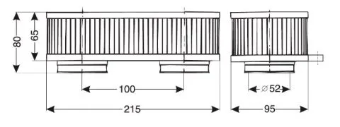 Luftfilter fr Rotax 532, 582, 618