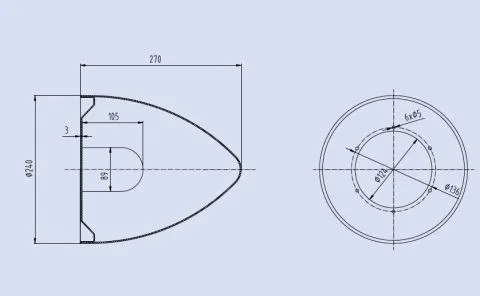 Spinner 240 mm 2 Blatt