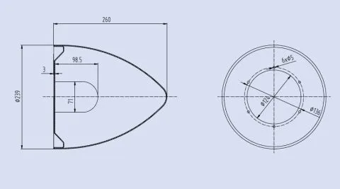 Spinner 240 mm 3 Blatt