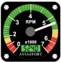 Drehzahlmesser AVIOSPORT fr Rotax 4-Takt mit Zhler