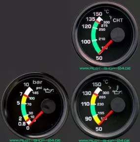 Rotax-Motorkontrollinstrumenten-Set II