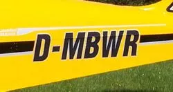 Flugzeugkennzeichen fr Rumpf 30 cm