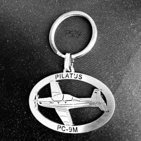 Schlsselanhnger Edelstahl Motorflugzeug Pilatus PC-9M
