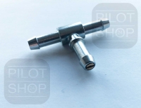 T - Schlauchverbinder mit Microdüse 6 mm