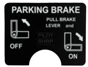 PARKING BRAKE Label