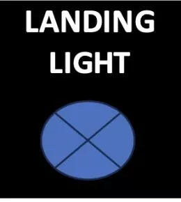 Schalterbeschriftung LANDING LIGHT