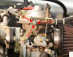 Zugseilschraube Gasverstellung