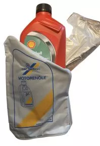 ltasche l-Nachfll-Tasche fr 1L lflaschen inkl. Einflltrichter und Tcher