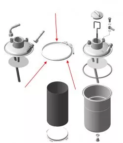ltankschelle / Verschluss