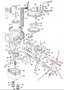 Drosselklappenhebel Bingvergaser