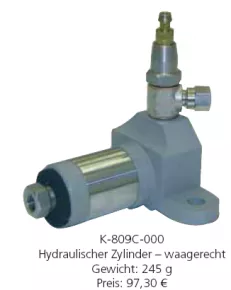 Verstellzylinder waagerecht